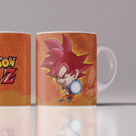 Dragon Ball Z Red Goku Coffee Mug/ Cup - Picture 1 of 2
